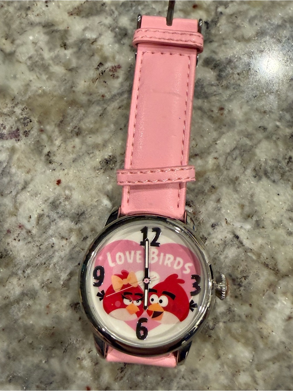Angry Birds Pink Cartoon Watch - needs battery